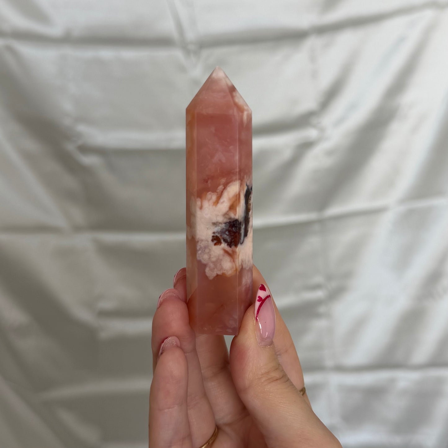 Carnelian & Flower Agate Tower