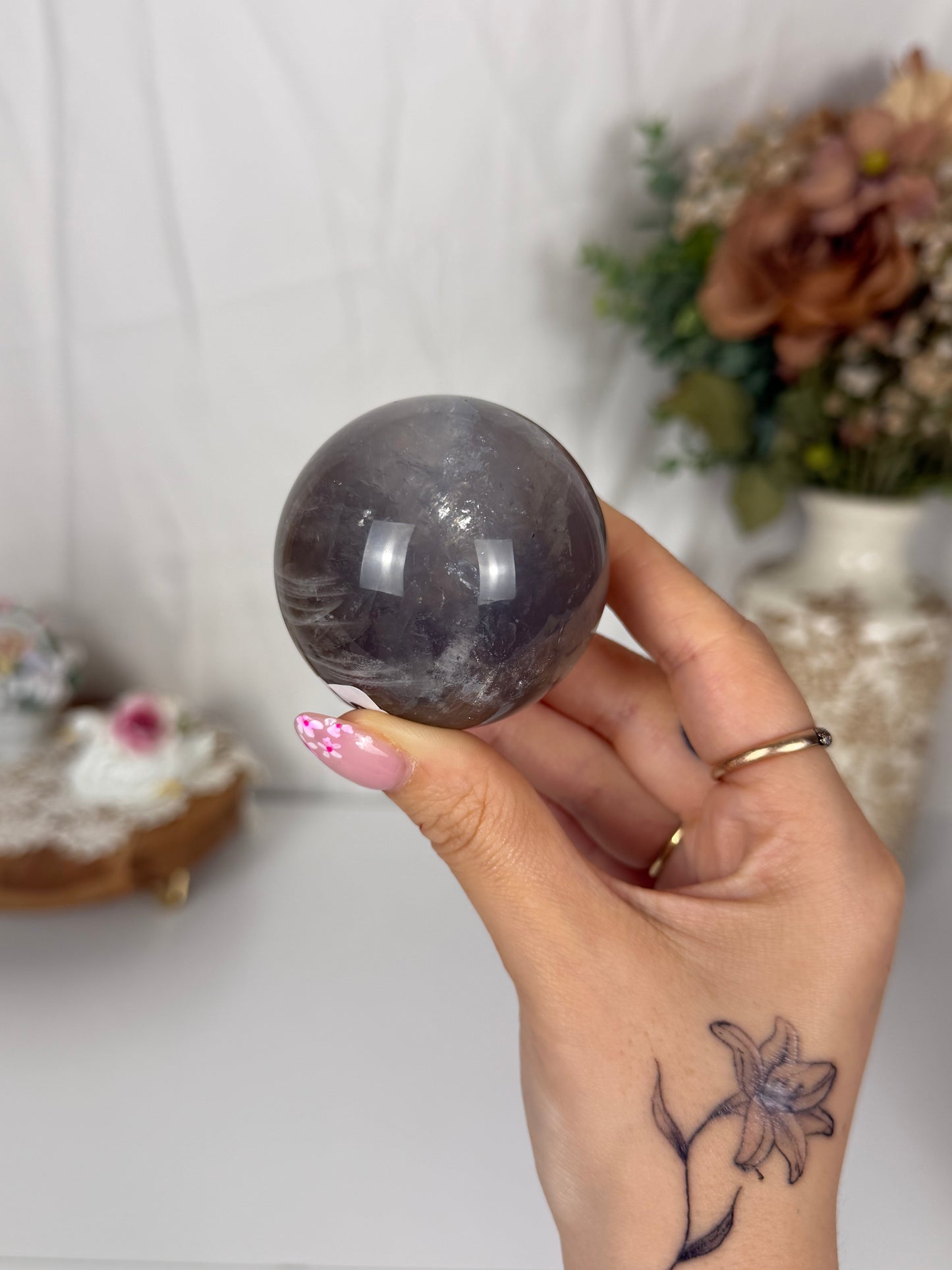Blue Rose Quartz Sphere (35)