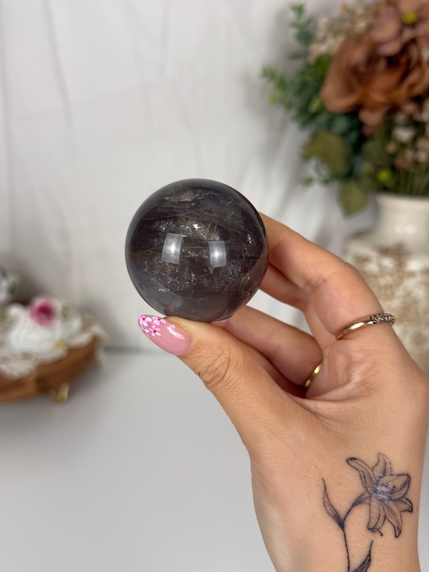 *Star Blue Rose Quartz Sphere (26)