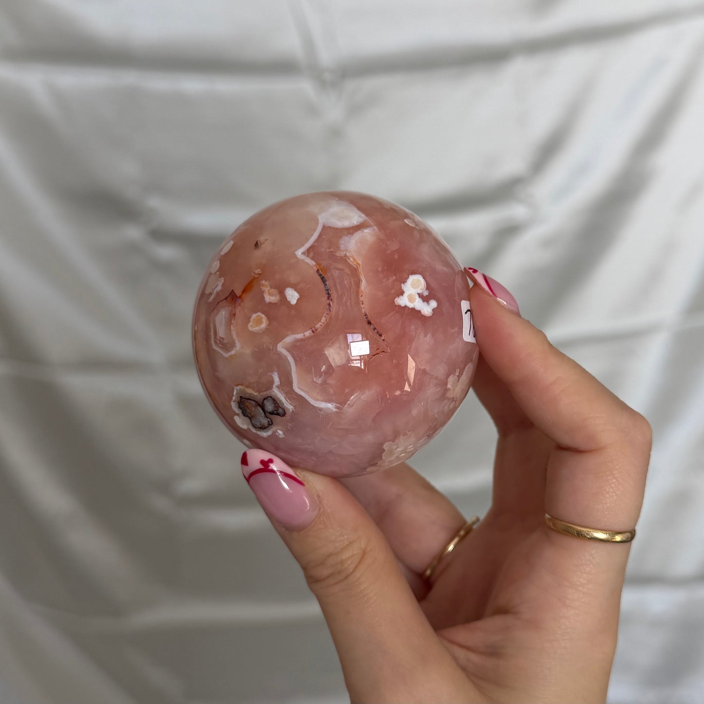 Carnelian & Flower Agate Sphere