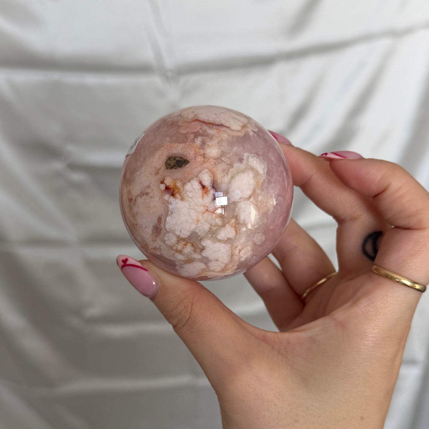 Carnelian & Flower Agate Sphere