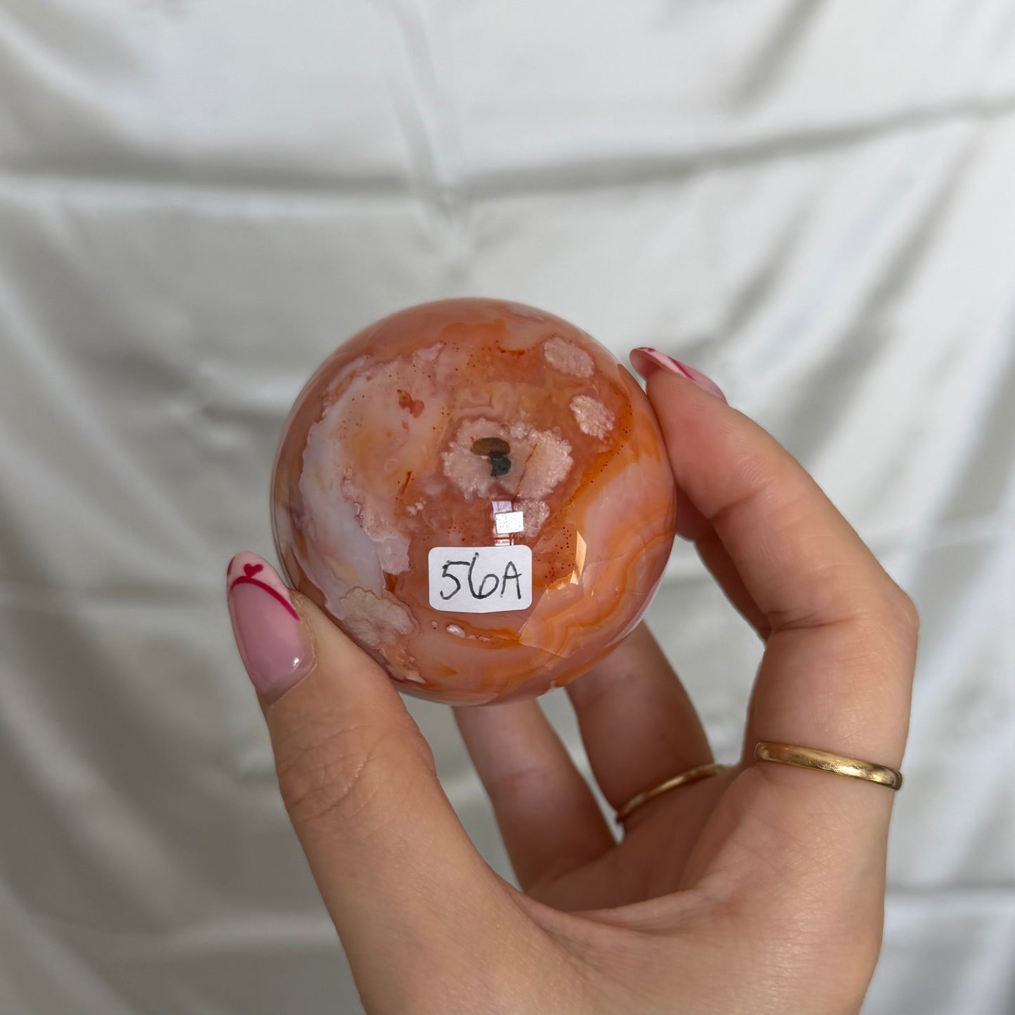 Carnelian & Flower Agate Sphere