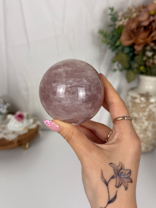 *Star Rose Quartz Sphere (68)