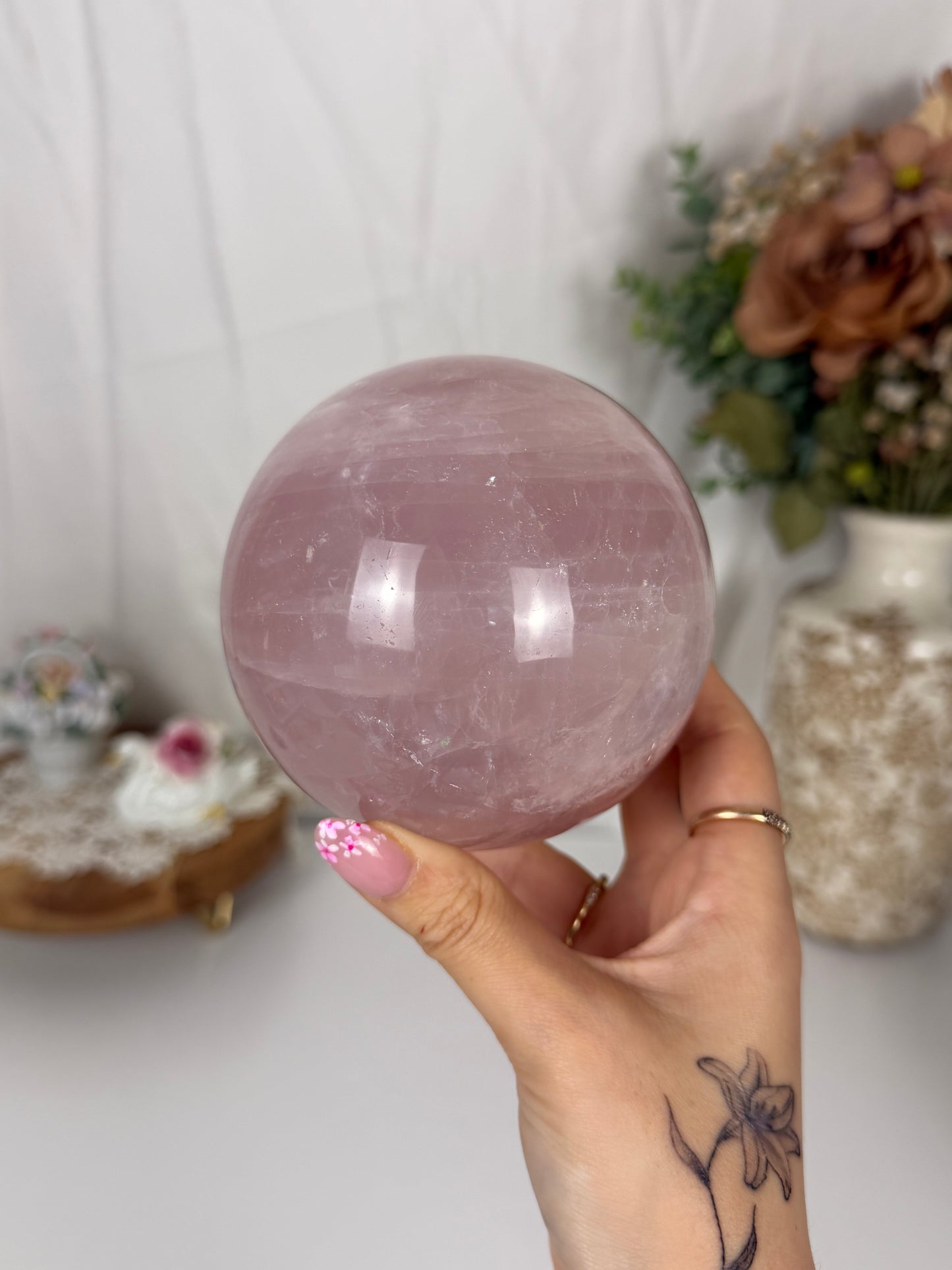 Large Rose Quartz Sphere (155)