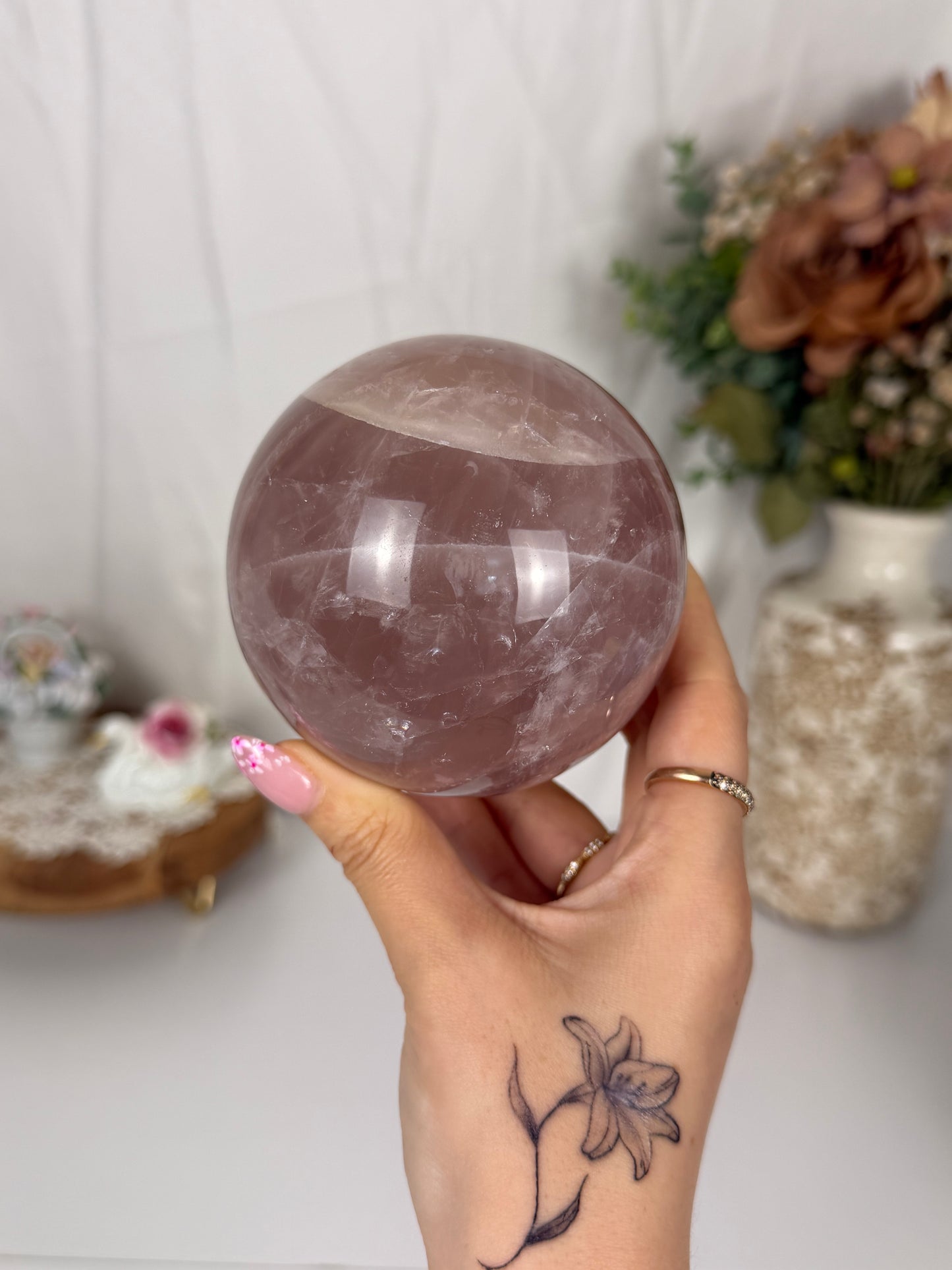 *Brown Star Rose Quartz Sphere (115)