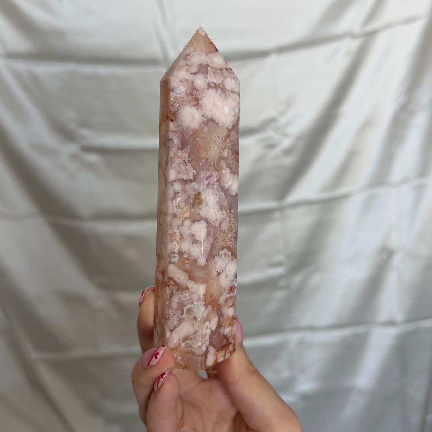 Carnelian & Flower Agate Tower