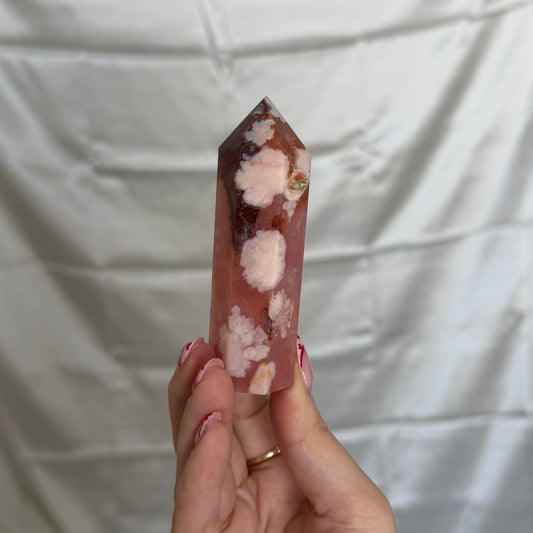 Carnelian & Flower Agate Tower