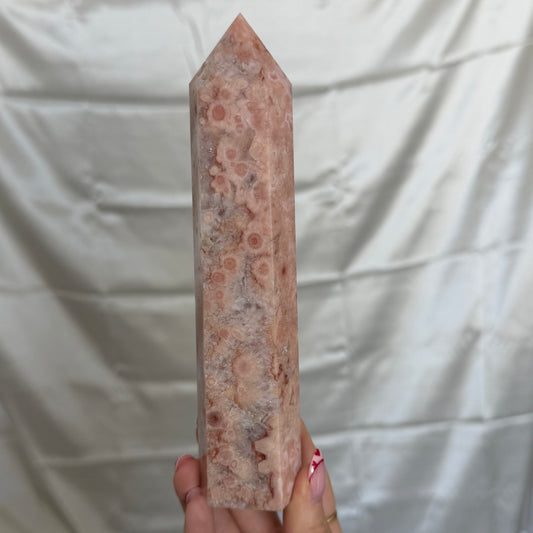 Carnelian & Flower Agate Tower