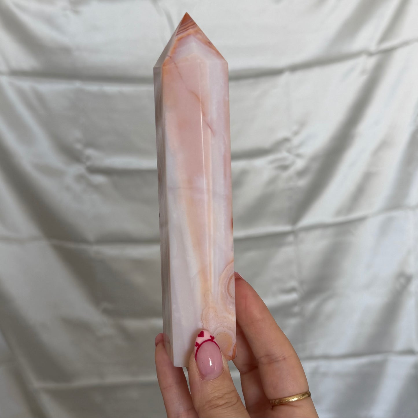 Carnelian & Flower Agate Tower