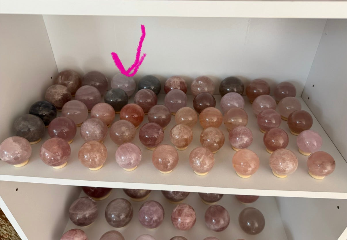 *Lavender Star Rose Quartz Sphere (34L)
