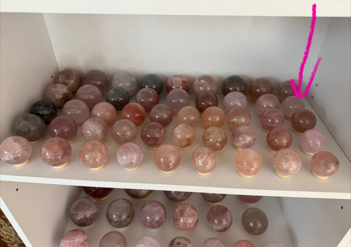 *Star Rose Quartz Sphere (15N)