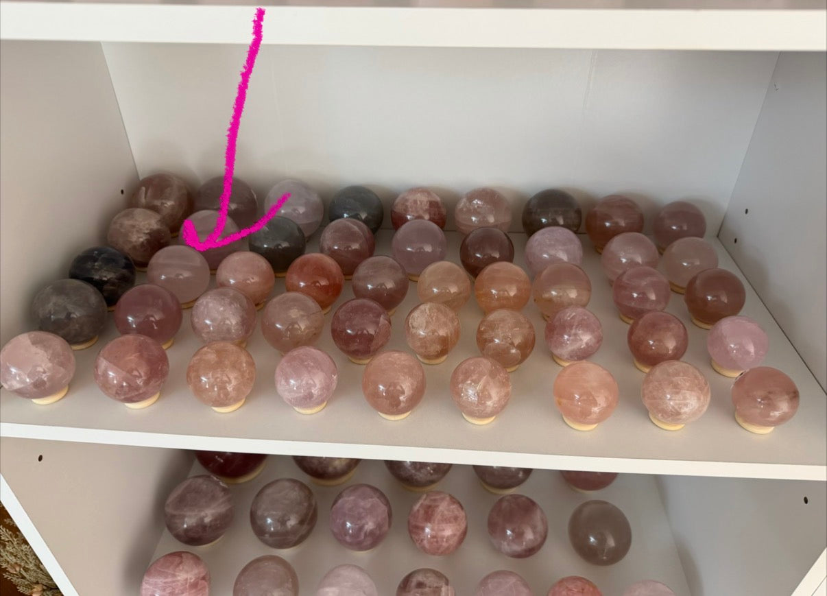 *Star Rose Quartz Sphere (20E)