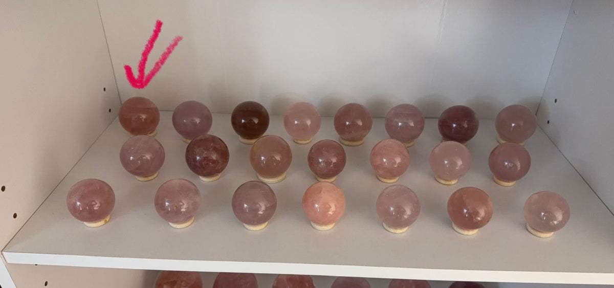 *Juicy Mauve Star Rose Quartz Sphere (36X)