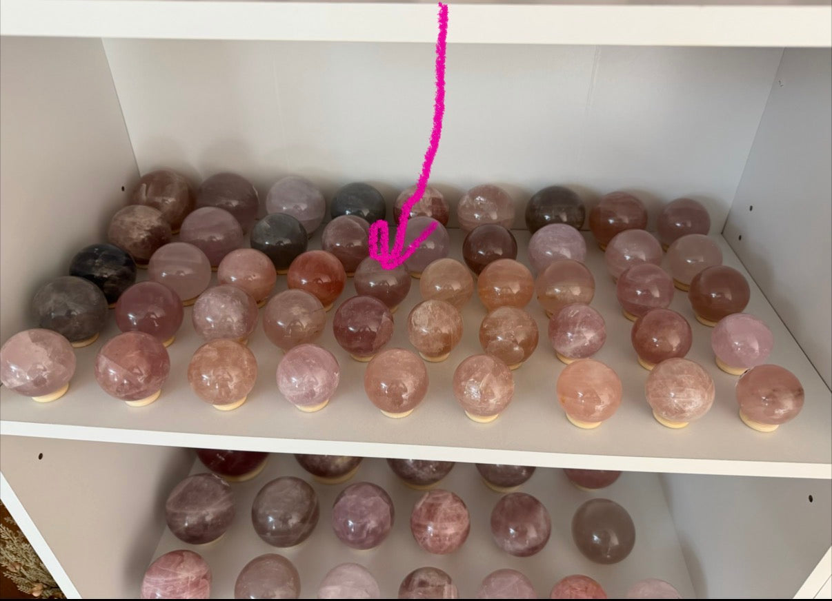 *Moody Star Rose Quartz Sphere (18U)