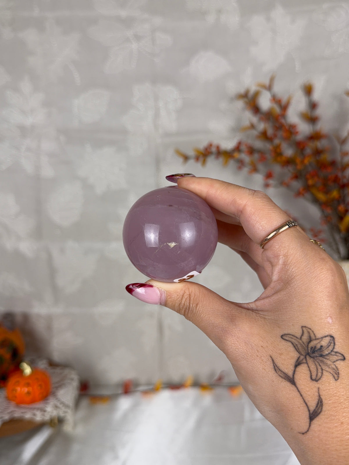 *Lavender Star Rose Quartz Sphere (28L)