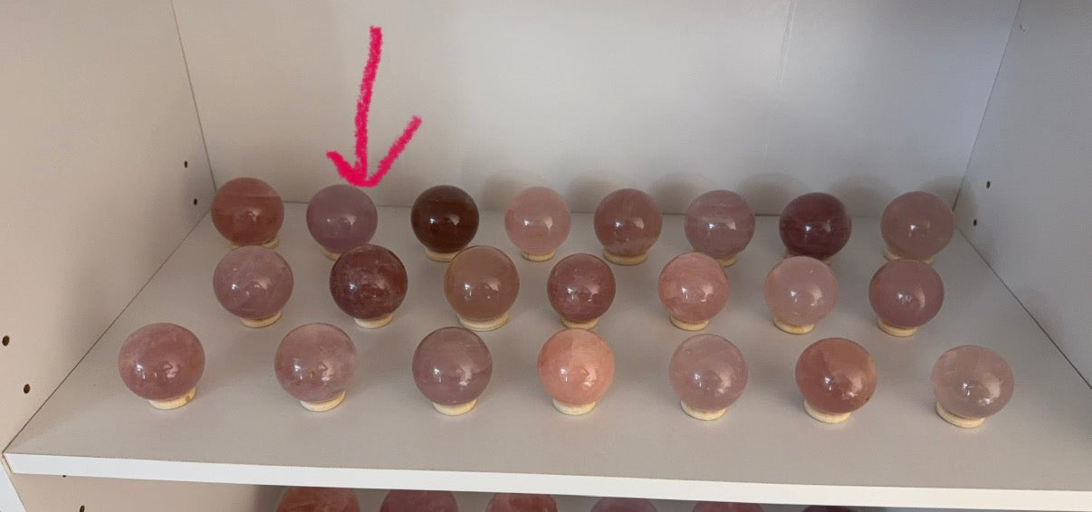 *Lavender Star Rose Quartz Sphere (28L)