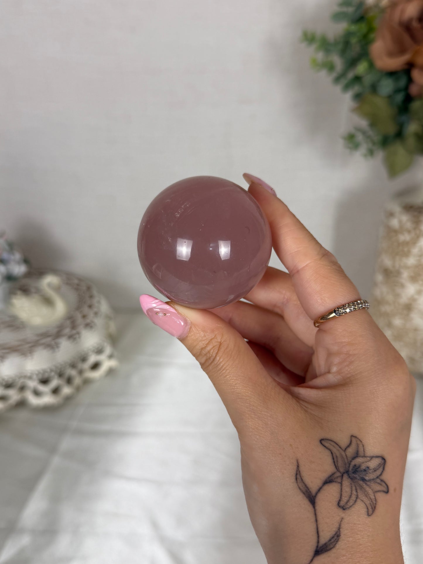 *Moody Star Rose Quartz Sphere (20D)