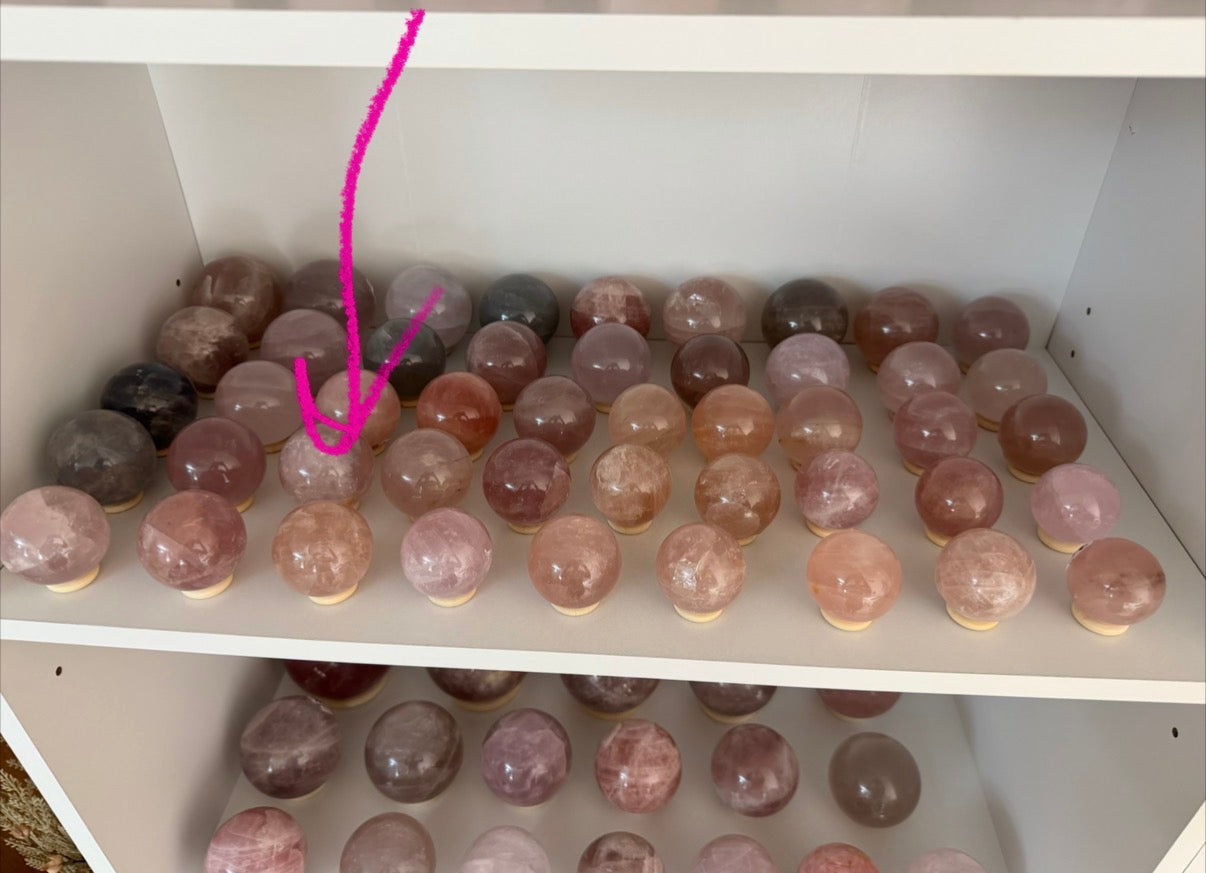 *Star Rose Quartz Sphere (20R)
