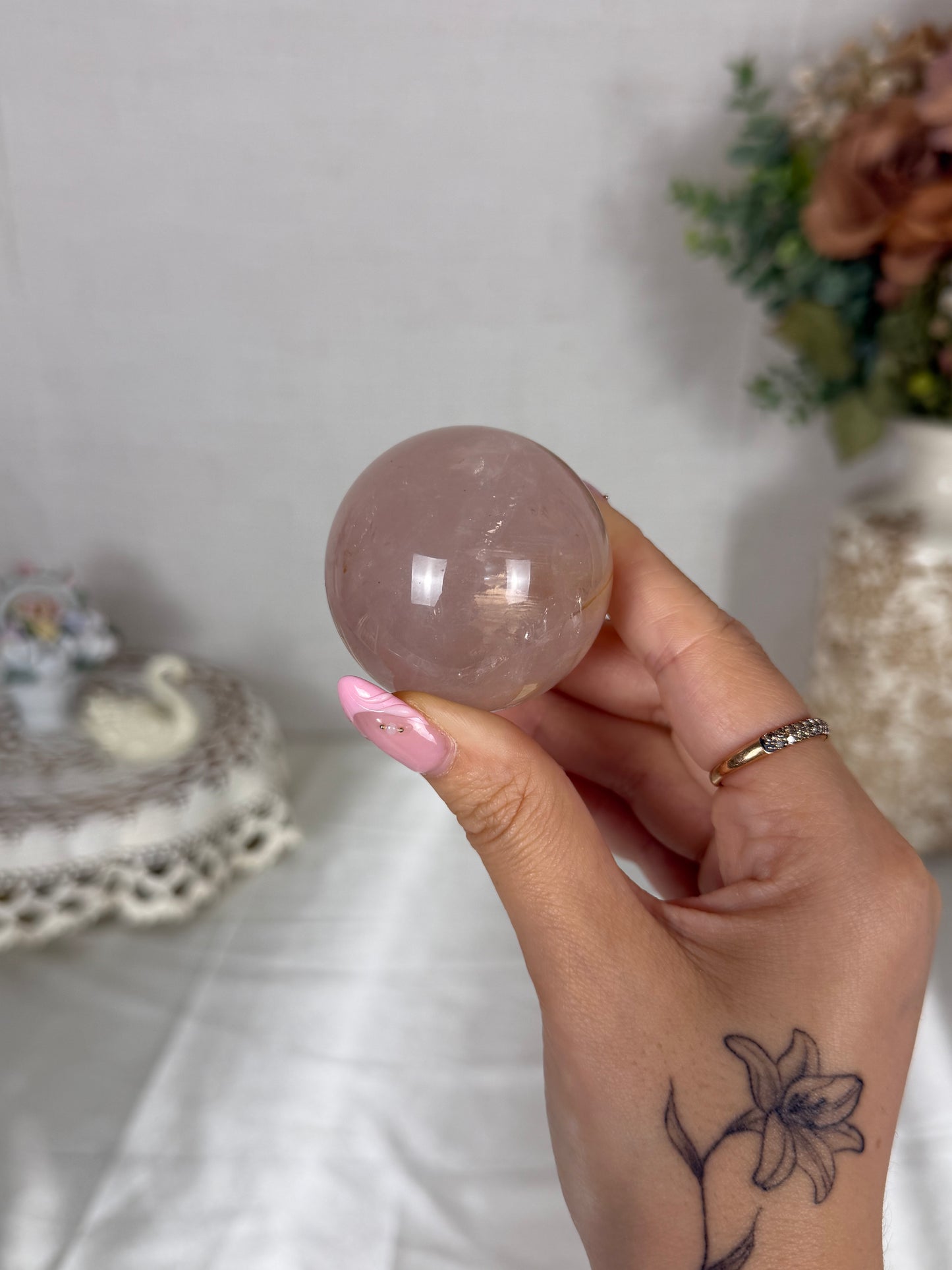 *Star Rose Quartz Sphere (18Q)