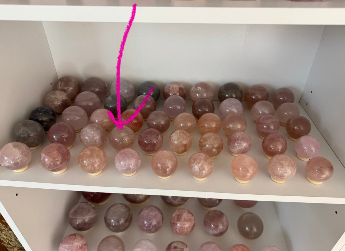 *Star Rose Quartz Sphere (18Q)