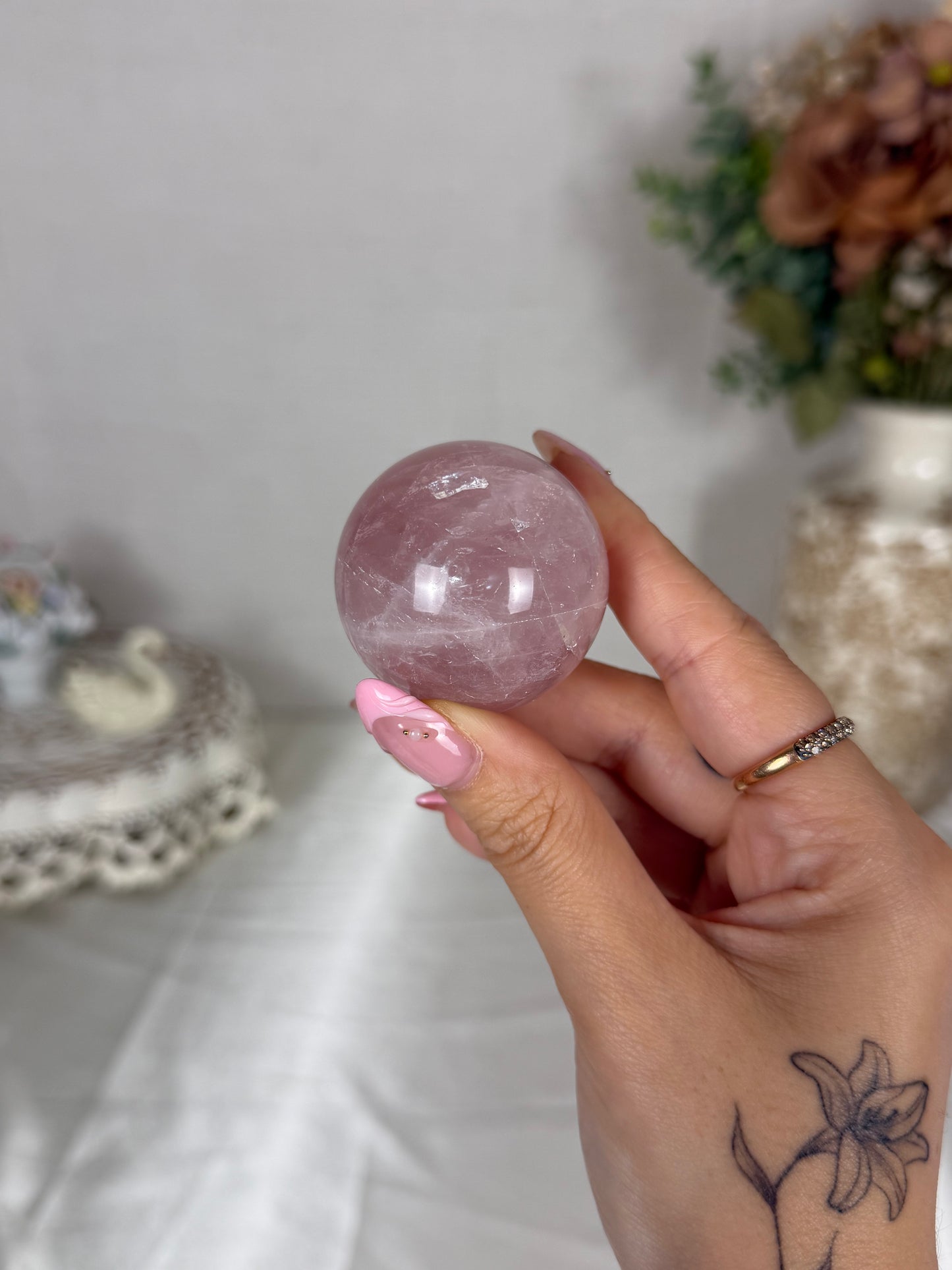 *Star Rose Quartz Sphere (10Q)