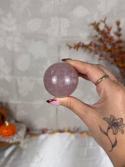 *Smoky Pink Star Rose Quartz Sphere (28Z)
