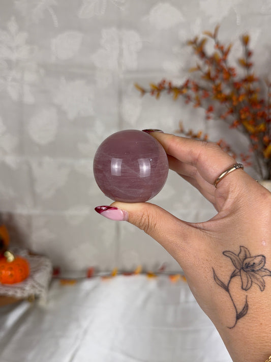 *Berry Plum Star Rose Quartz Sphere (26P)