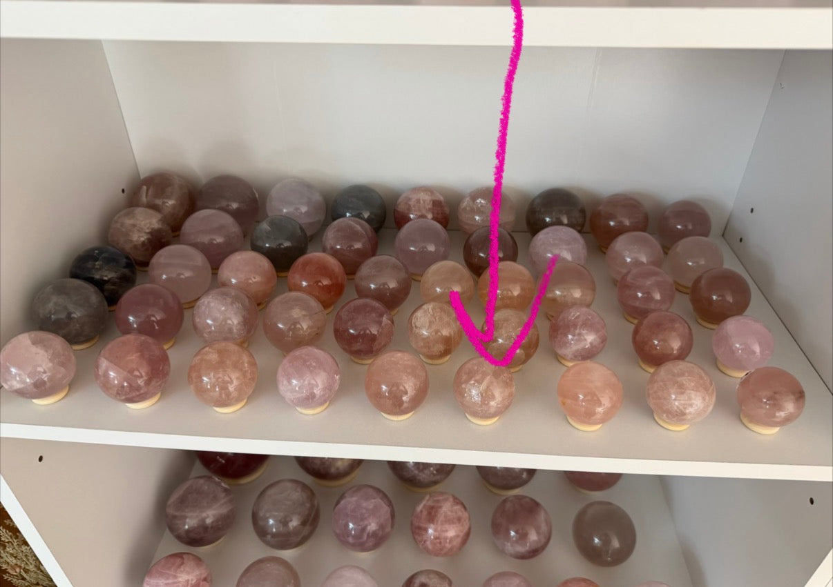 *Star Rose Quartz Sphere (12E)