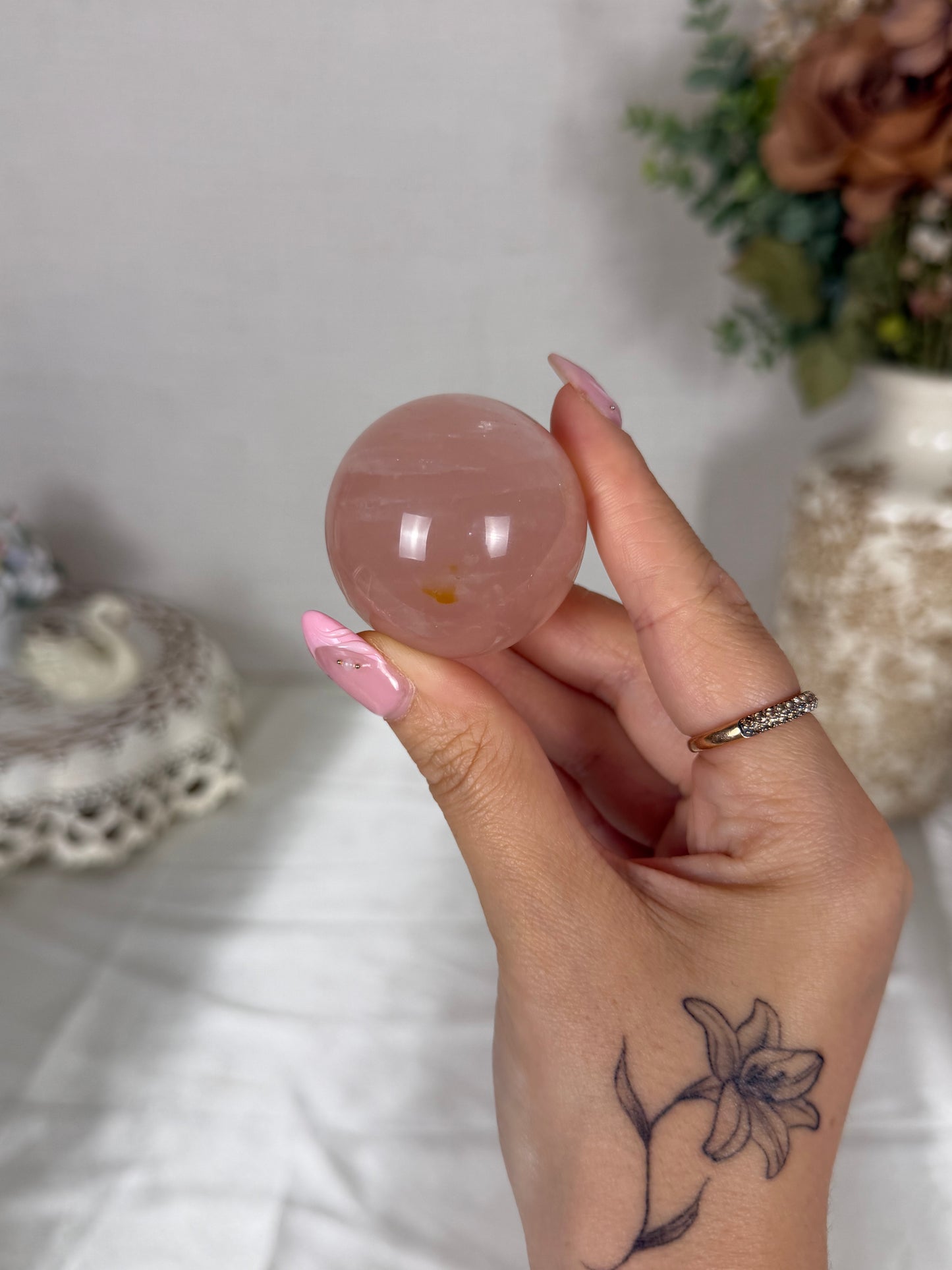 *Star Rose Quartz Sphere (10V)