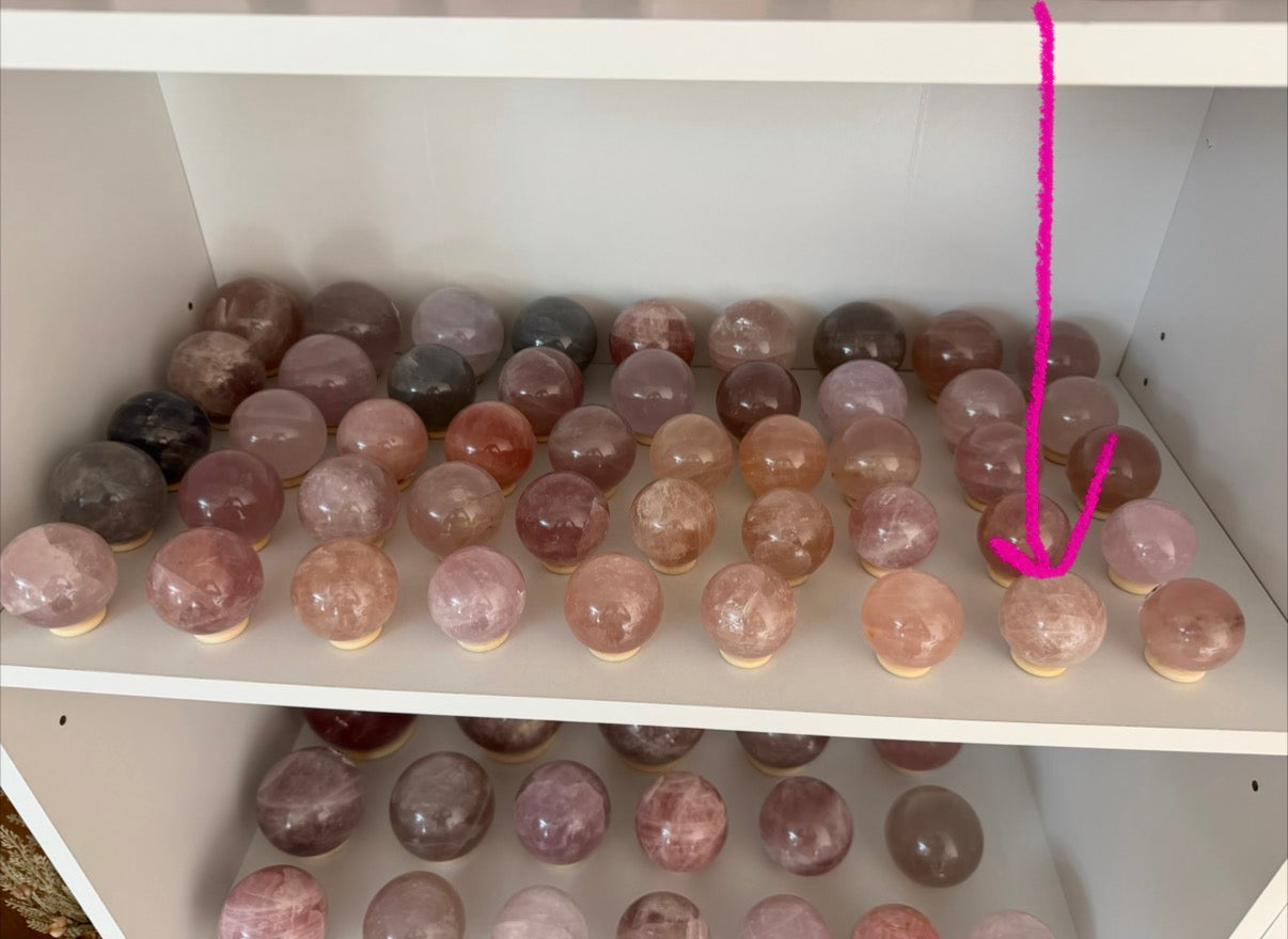 *Star Rose Quartz Sphere (12F)