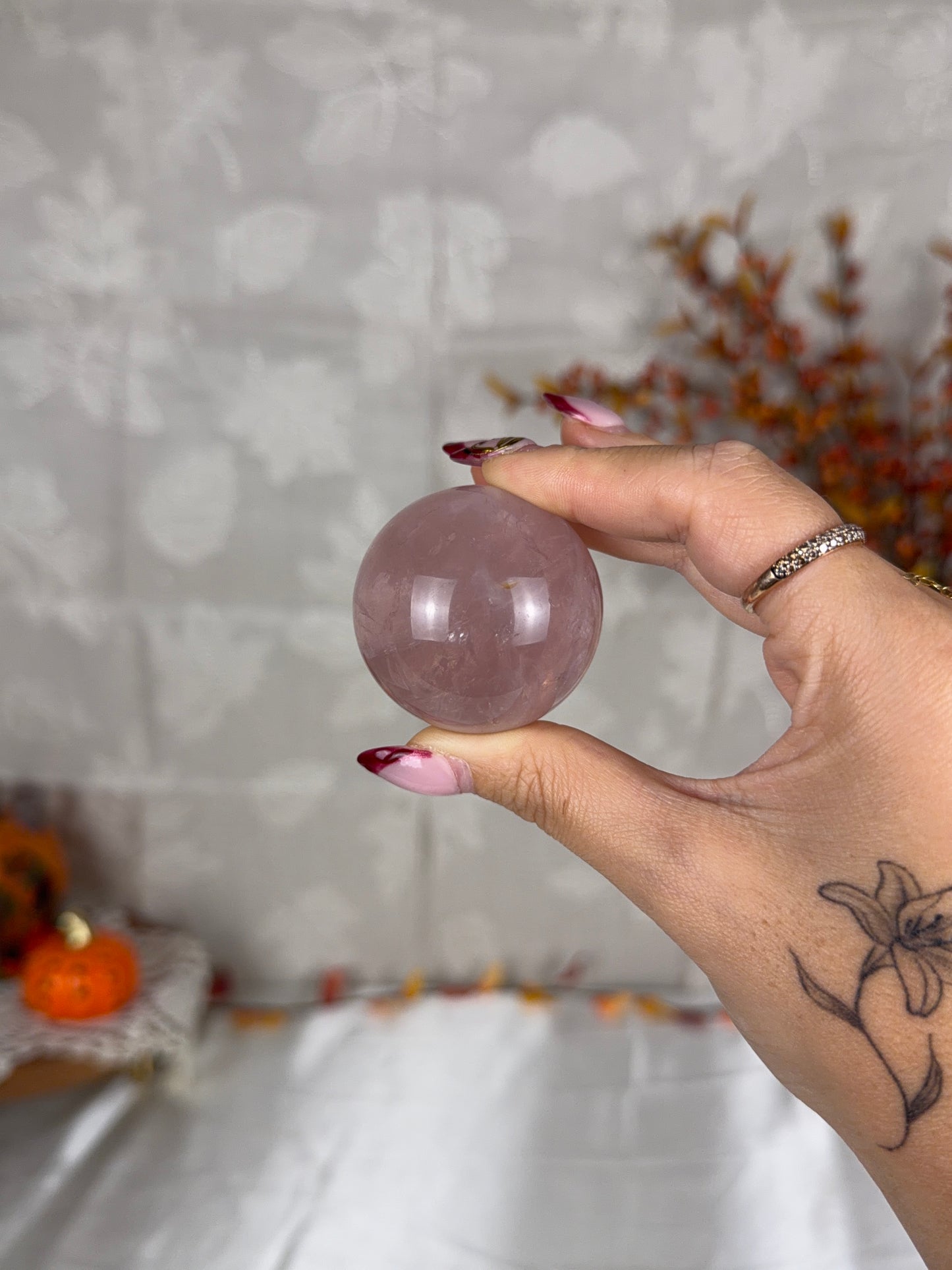 **Juicy Double Star Rose Quartz Sphere (18S)