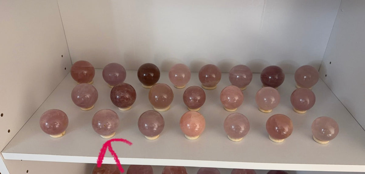 **Juicy Double Star Rose Quartz Sphere (18S)