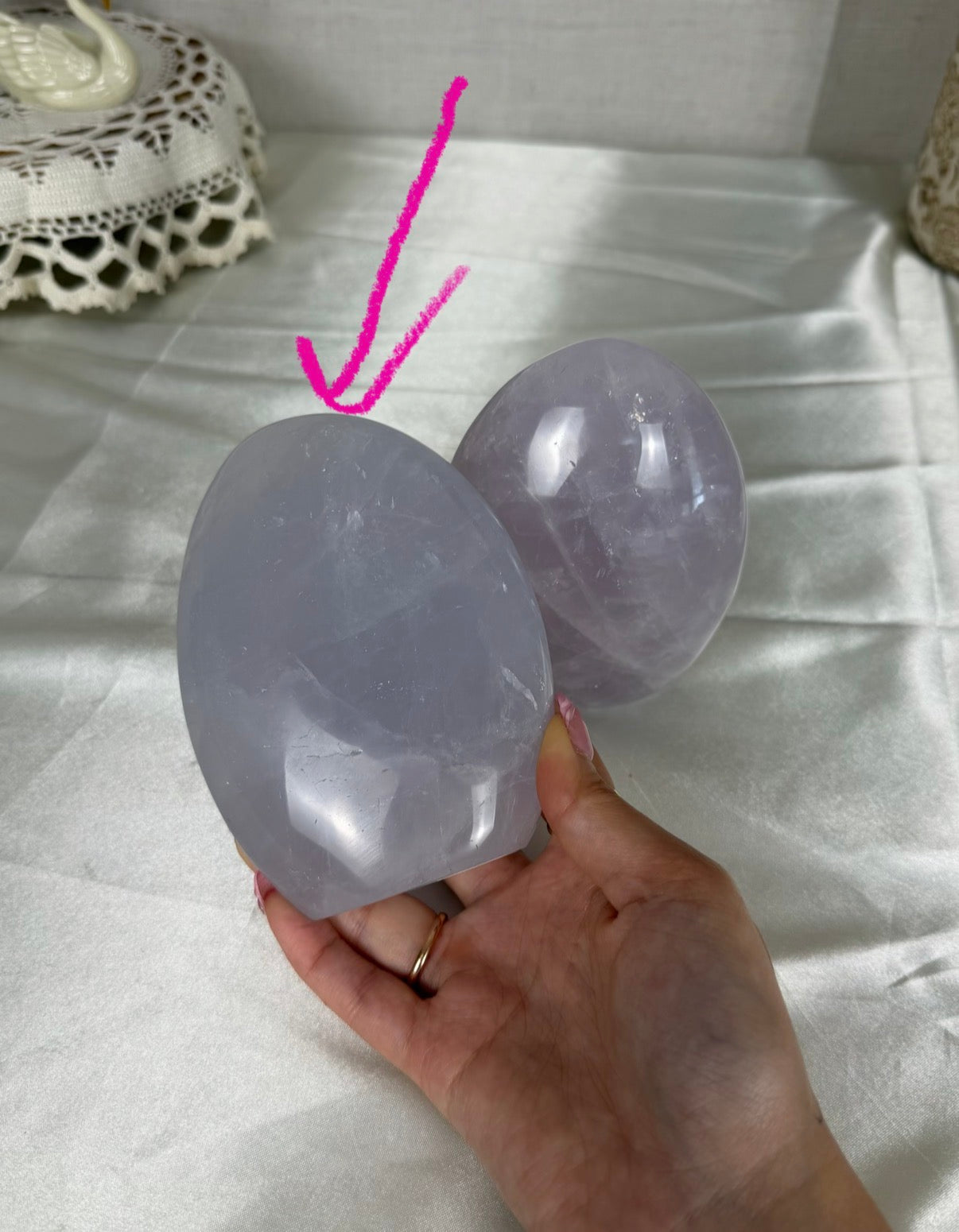 Periwinkle Blue Rose Quartz Freeform (82X)