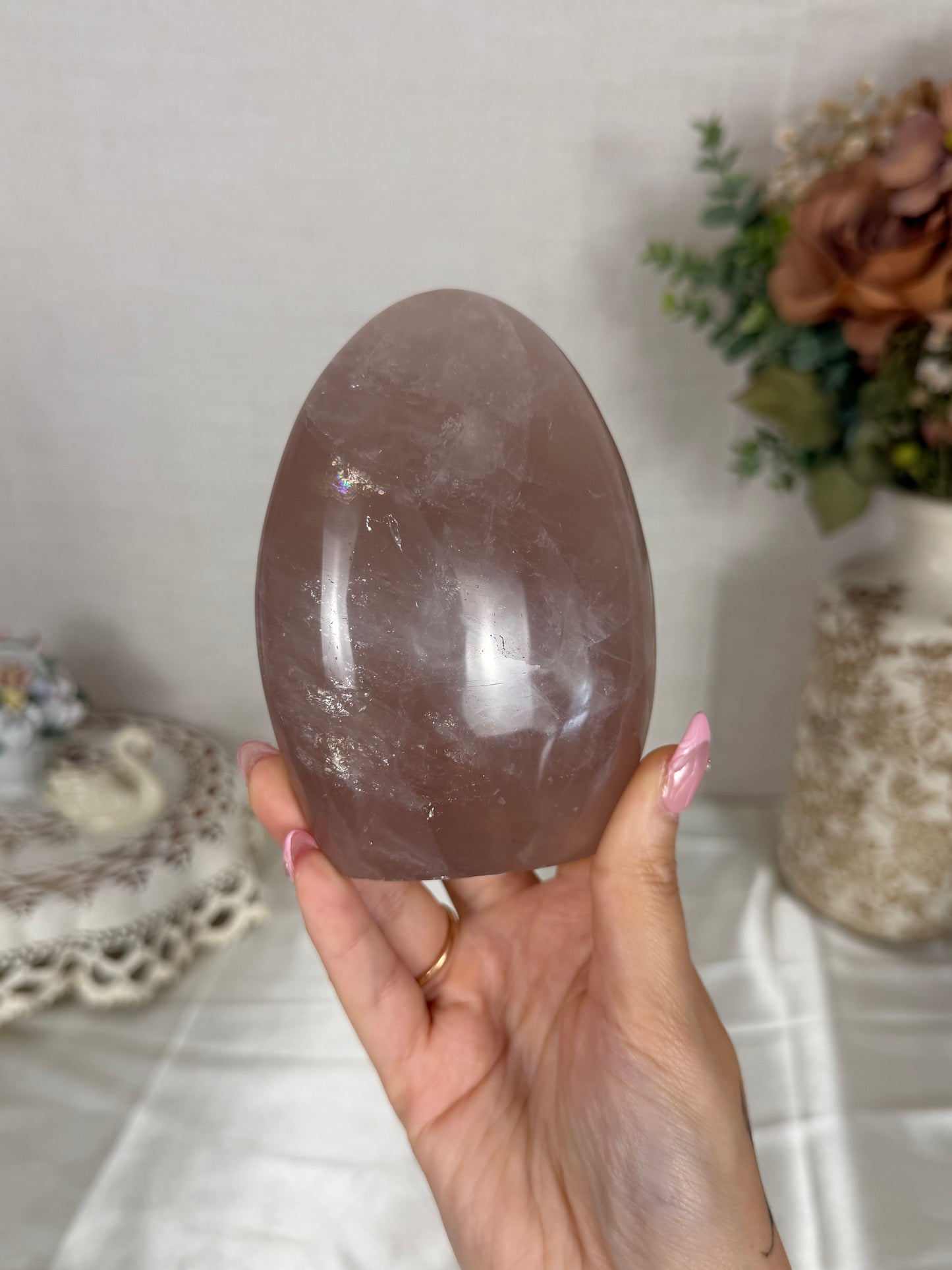 Brown Mauve Rose Quartz Freeform (62X)