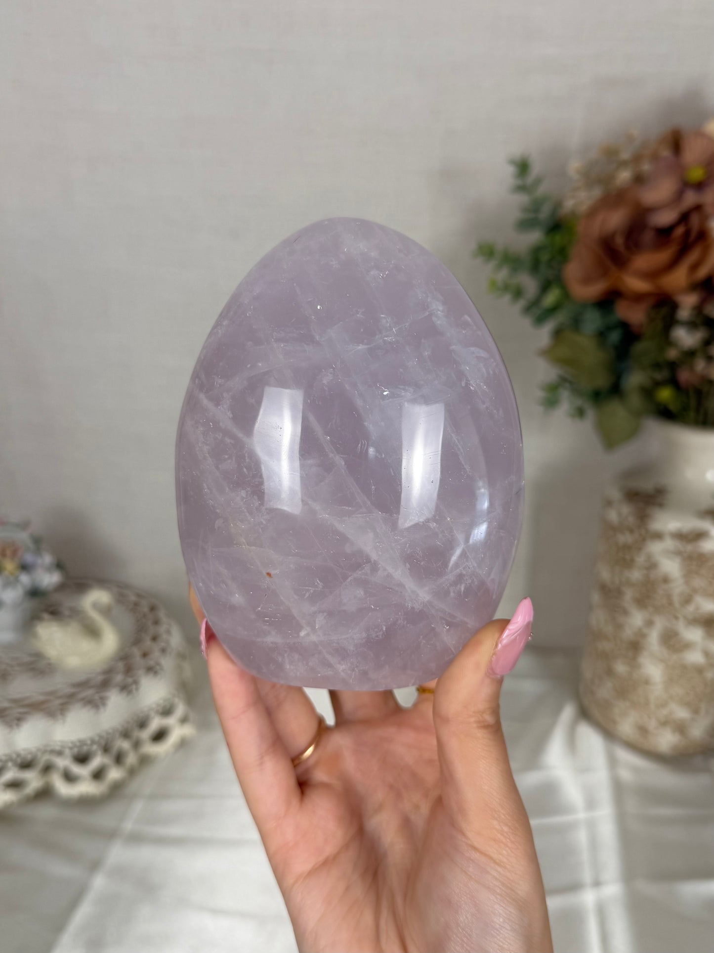 Light Lavender Rose Quartz Freeform (88H)