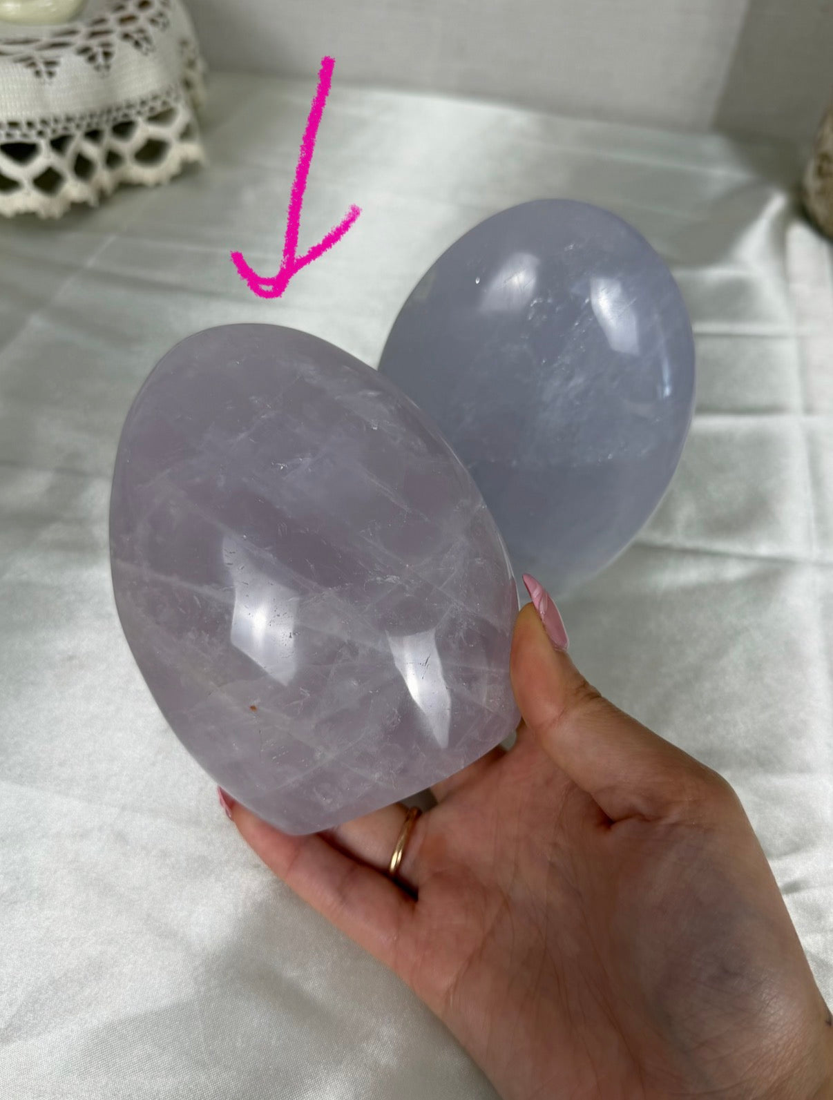 Light Lavender Rose Quartz Freeform (88H)