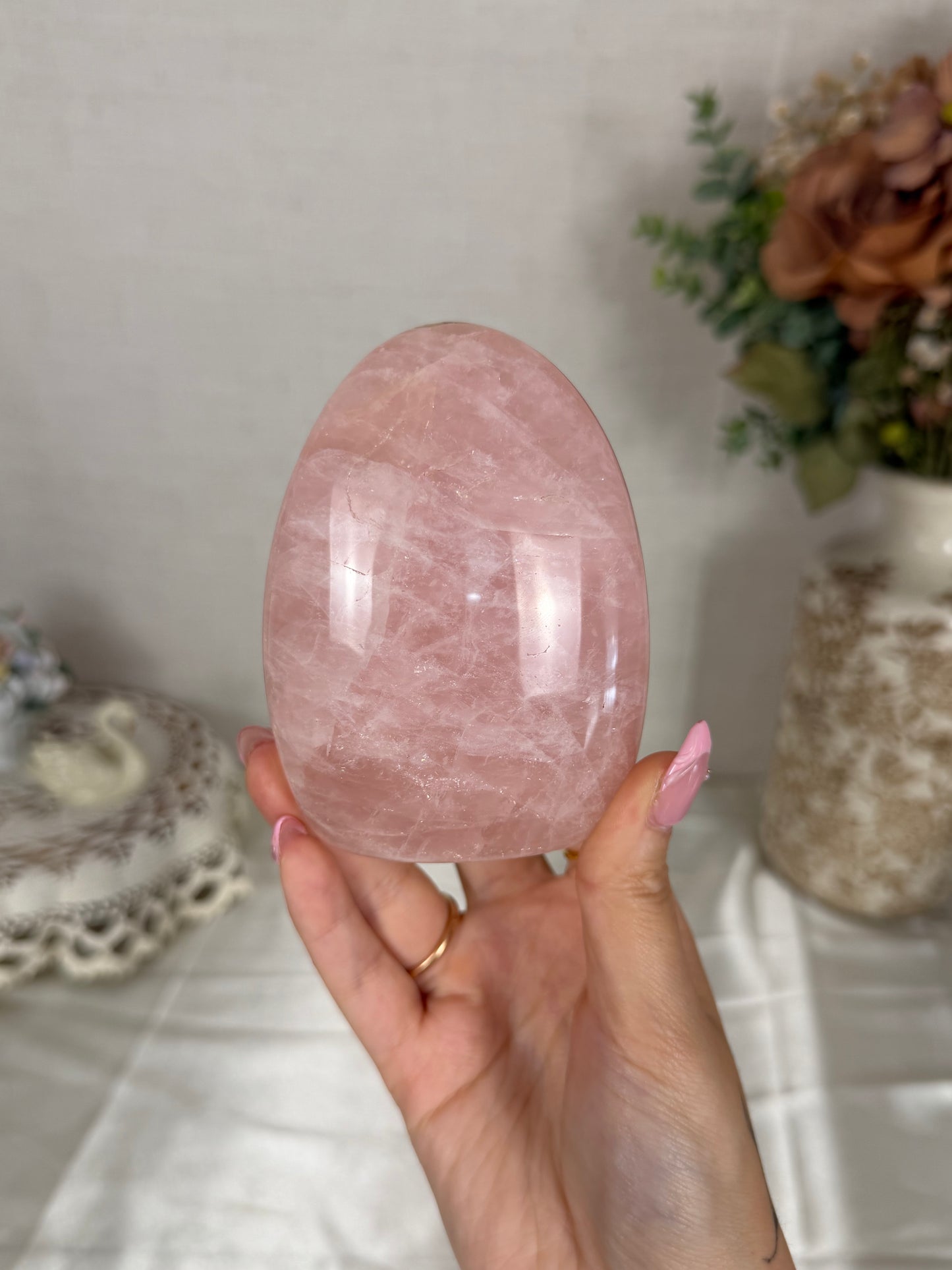 Light Pink/Peach Rose Quartz Freeform (42)