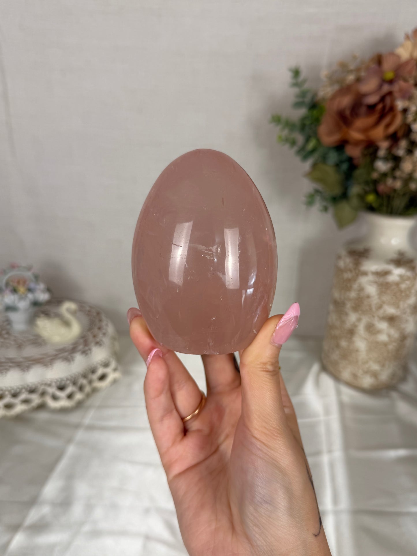 *Smoky Pink Star Rose Quartz Freeform (45)
