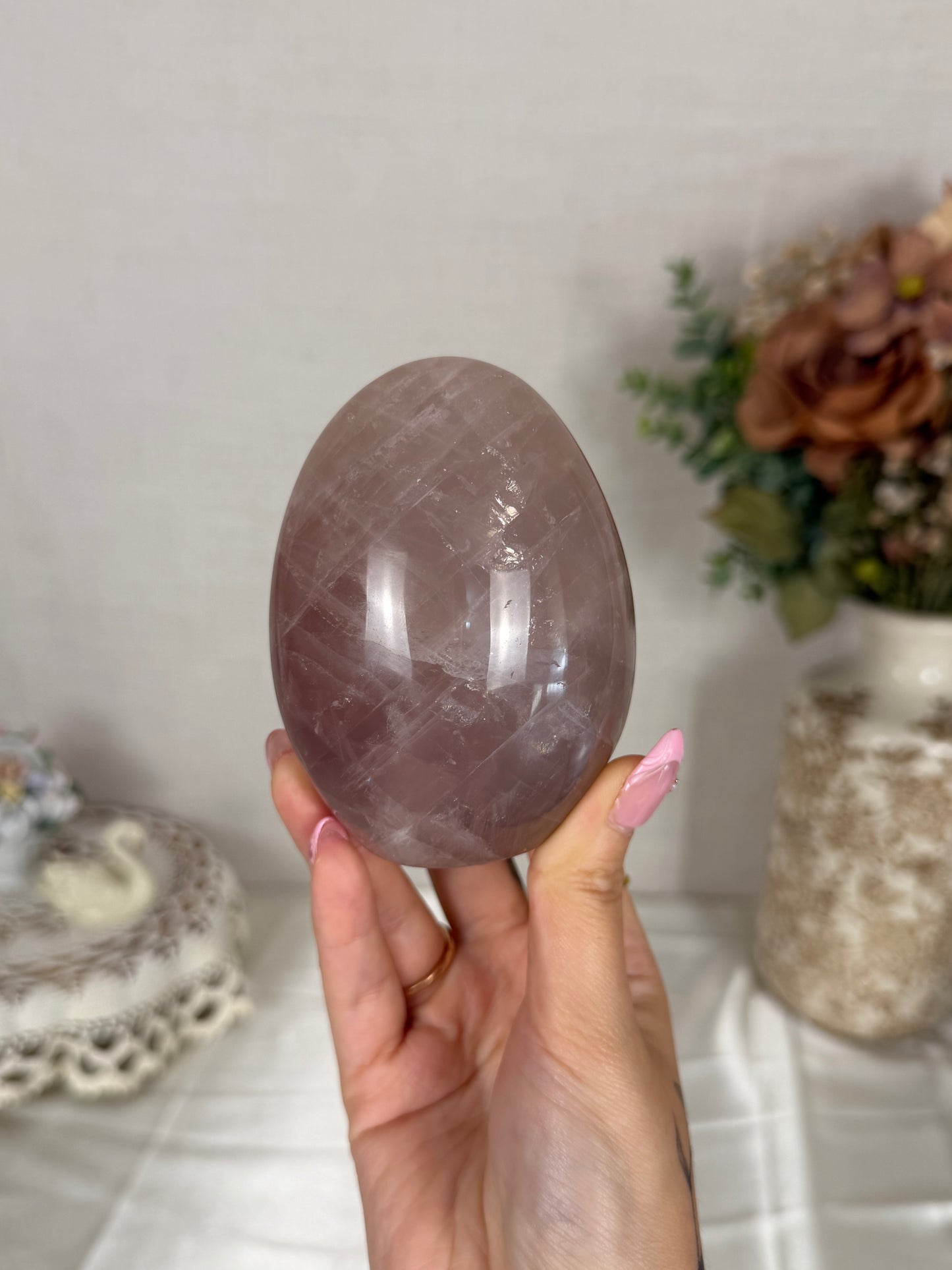 Smoky Mauve Rose Quartz Freeform (48)