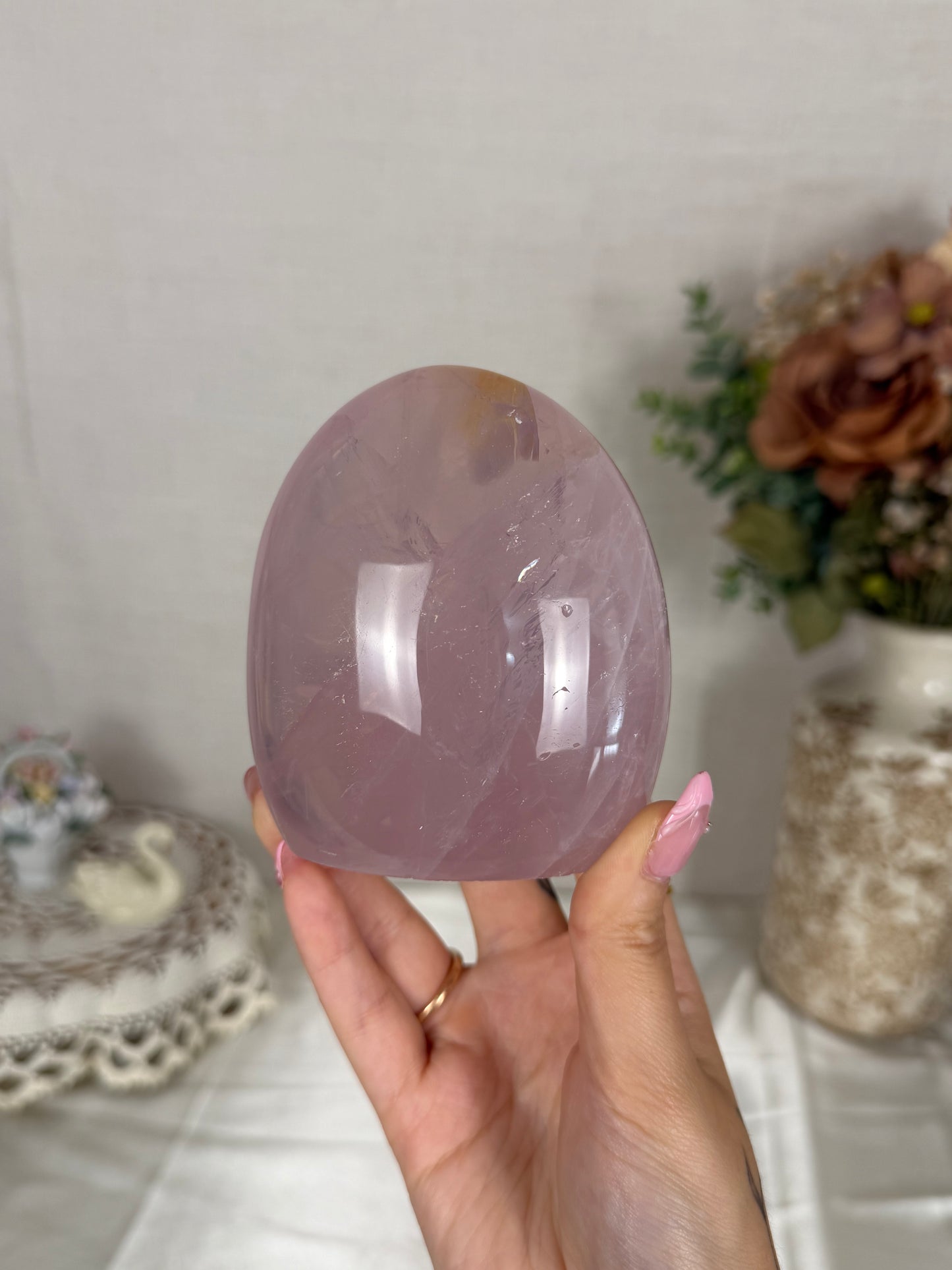 *Smoky Pink Star Rose Quartz Freeform (60)