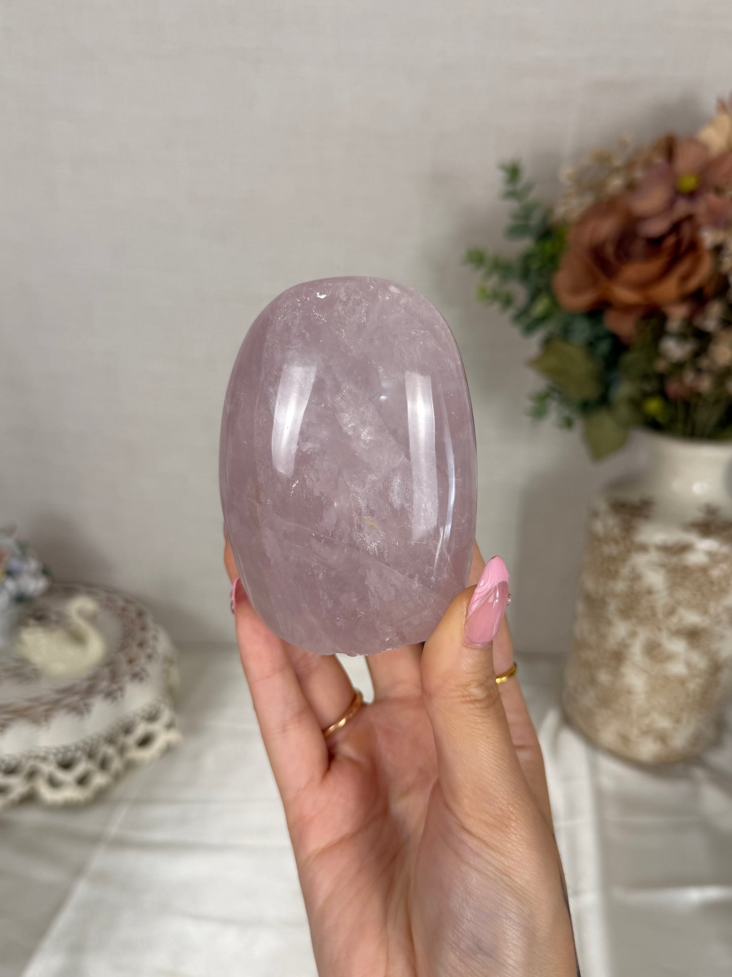 *Light Lavender Pink Star Rose Quartz Freeform (38)
