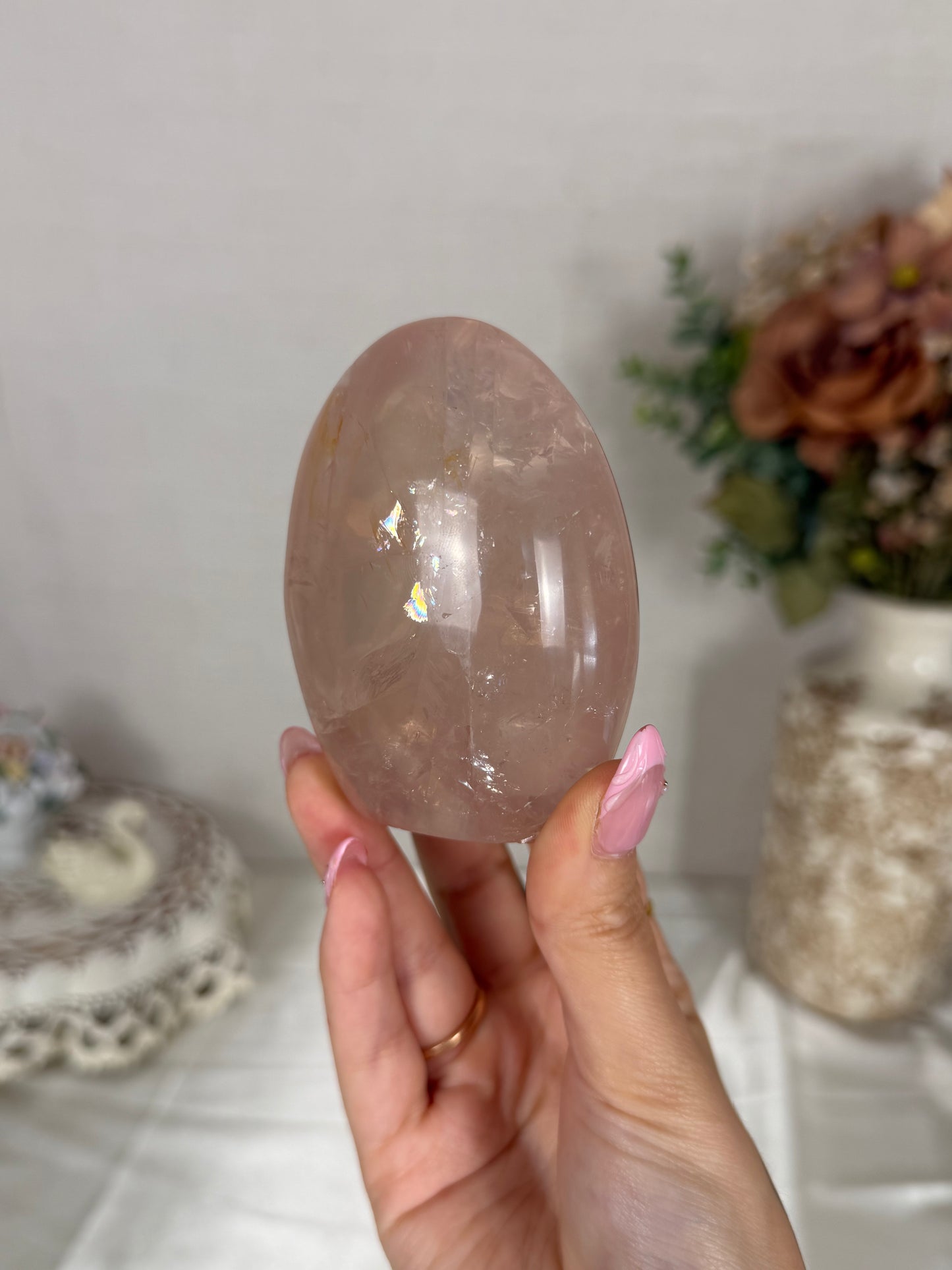 *Smoky Pink Star Rose Quartz Freeform (30A)