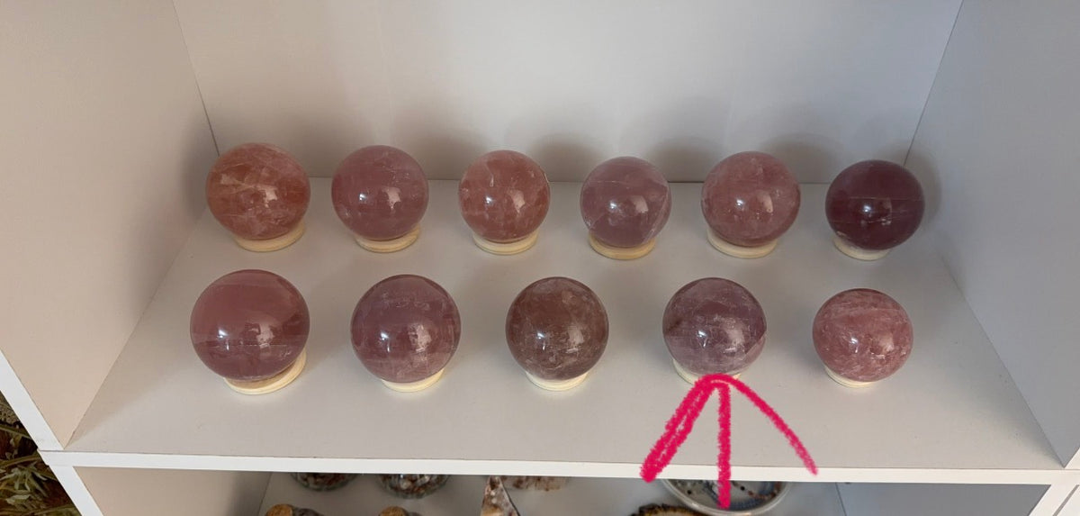 *Electric Lavender Star Rose Quartz Sphere 65mm (50L)