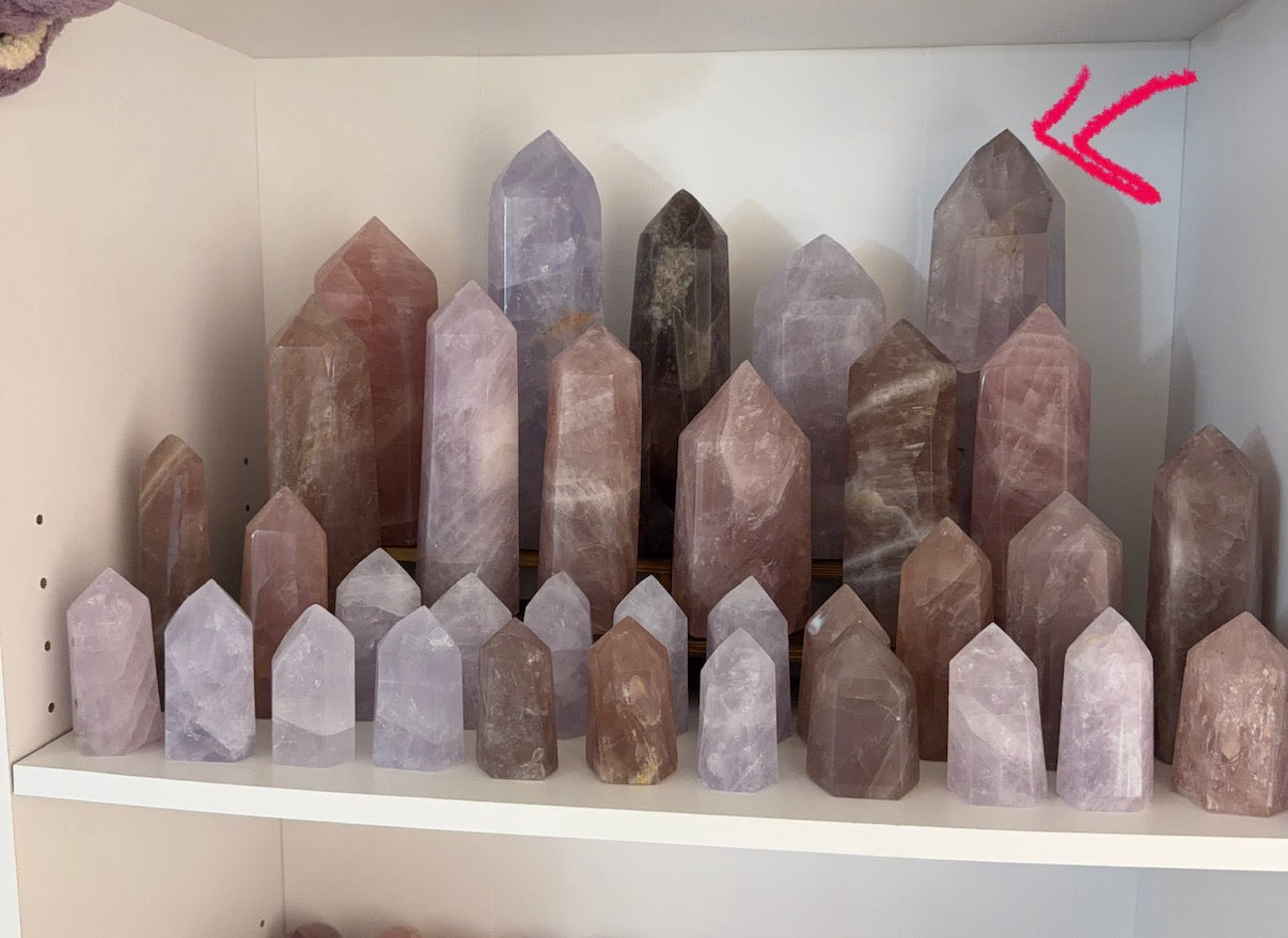 XL Lavender Rose Quartz Tower (438L)