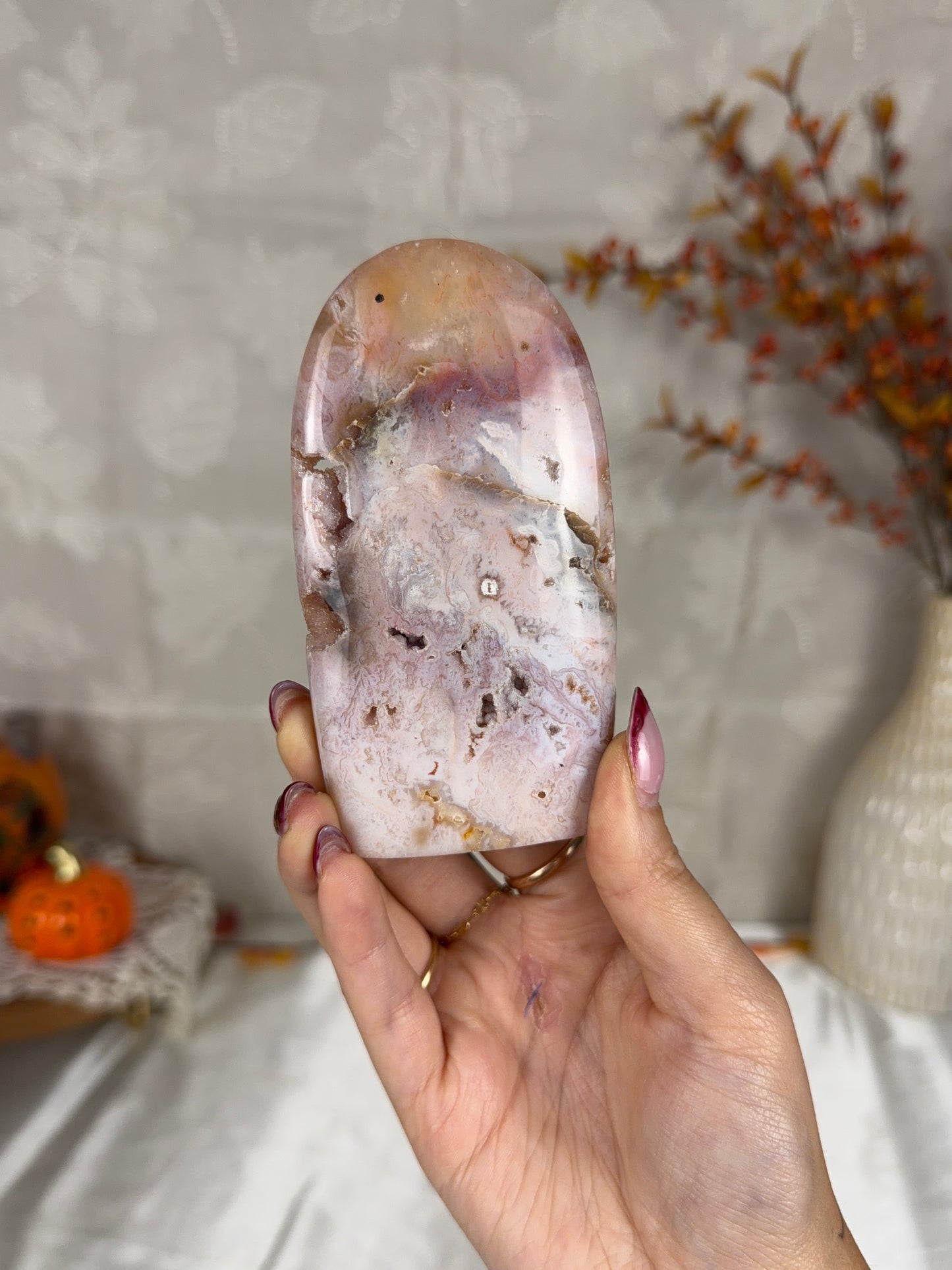 Starburst Druzy Pink Carnelian Freeform (42K)