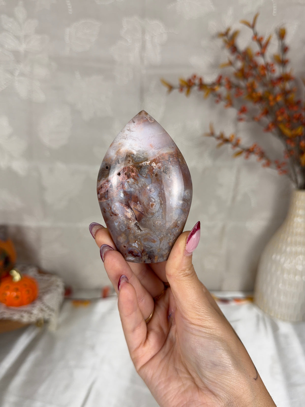 Druzy Pink Dendritic Agate Flame (34E)
