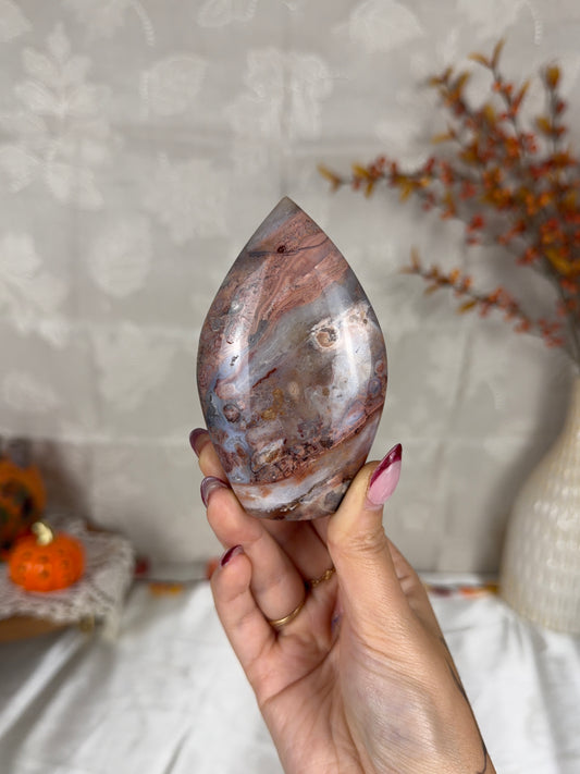 Pink Dendritic Agate Flame (38K)