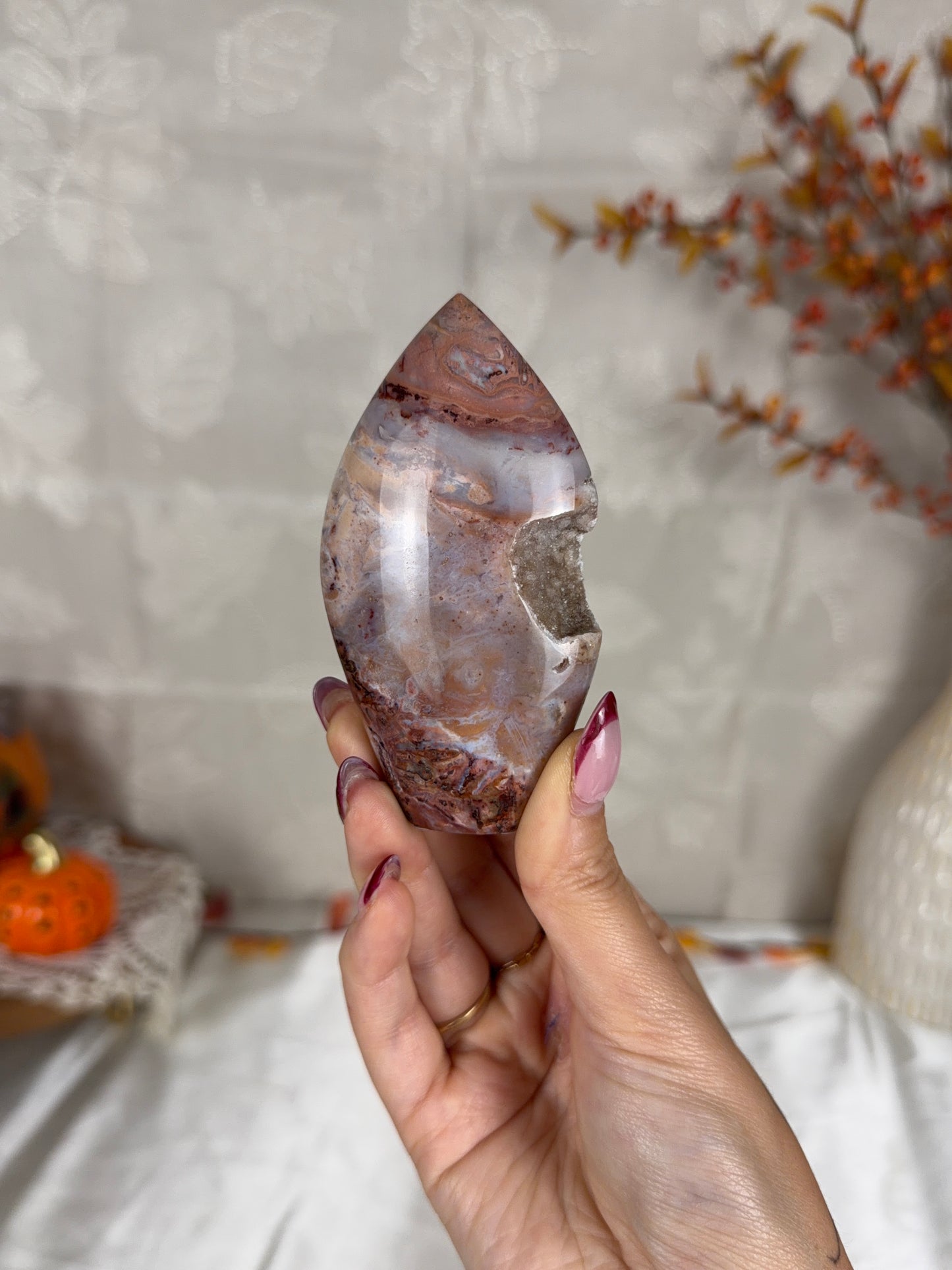 Druzy Pink Dendritic Agate Flame (26G)