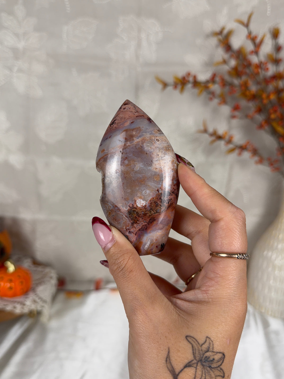 Druzy Pink Dendritic Agate Flame (26G)