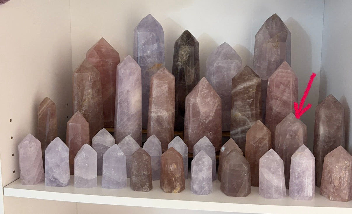 Golden Flash Lavender/Mauve Rose Quartz Tower (96L)